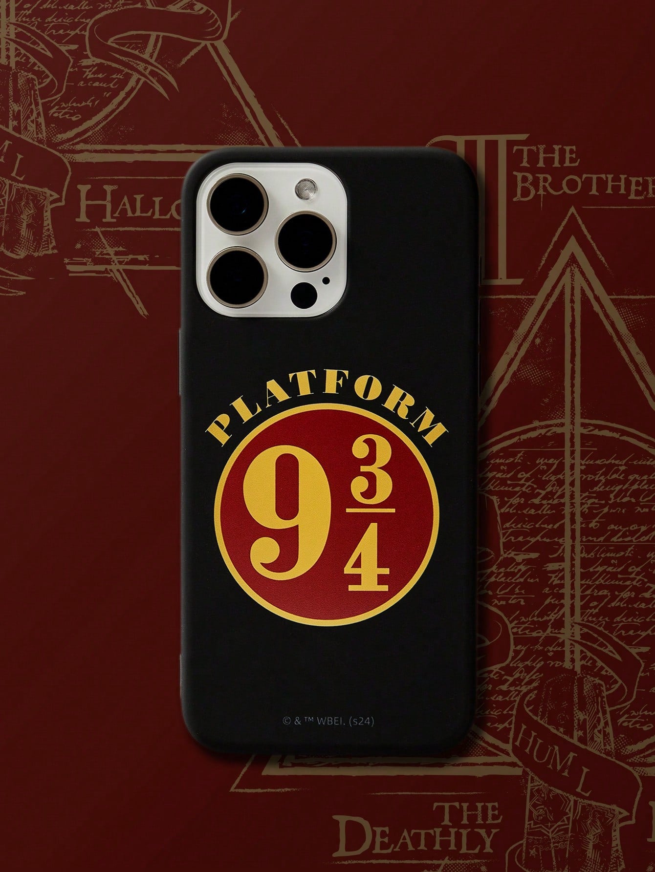 HARRY POTTER X Black Fashion Phone Case with Letter and Number Print,Gifts
