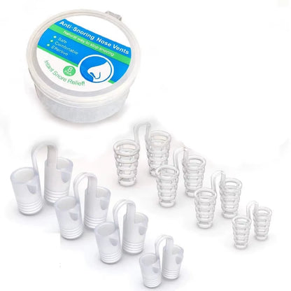 New Blue Silicone 4/8Pcs/Set Snoring Solution anti Snoring Devices Snore Nose Vents Nasal Dilators for Better Sleep Sleeping Aid