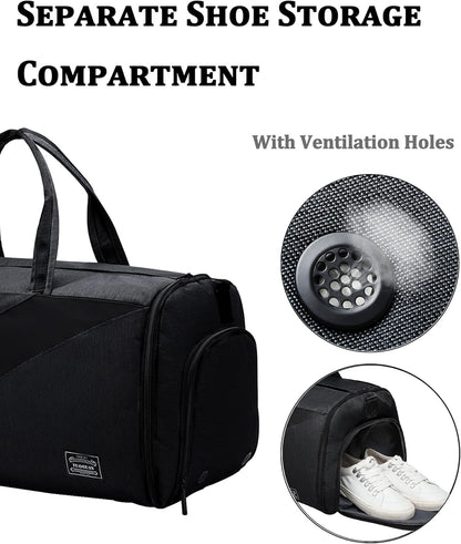 Garment Bags for Travel,Carry on Suit Bags for Men Travel,Garment Bag with Shoe Compartment,2 in 1 Waterproof Convertible Garment Bag with Shoulder Strap Blue